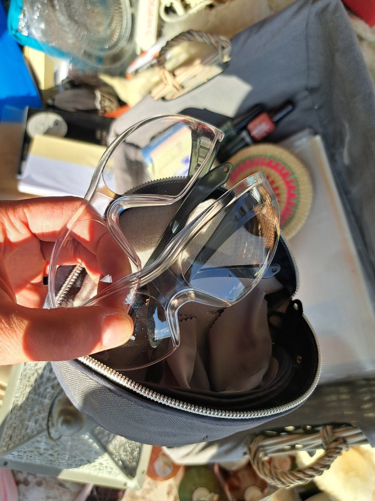 Transparante brillen met etui, Ophalen of Verzenden, Zo goed als nieuw, Bril, Overige merken