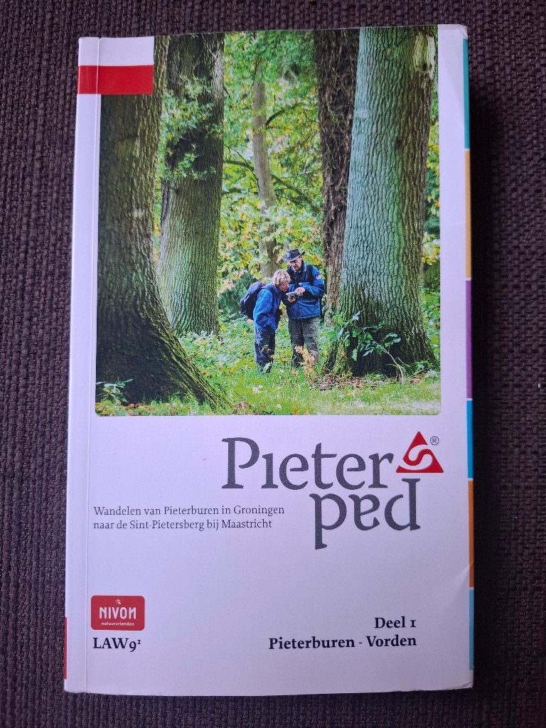 Pieterpad Deel 1: Pieterburen - Vorden (LAW 9-1), Fiets- of Wandelgids, Ophalen of Verzenden, NIVON, Benelux