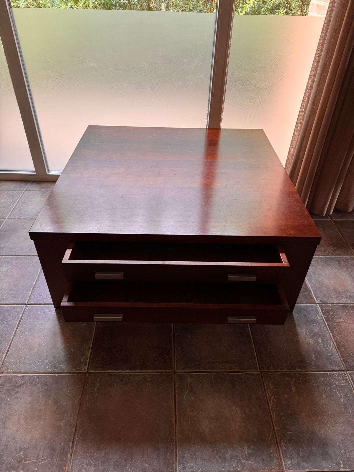 Kersenhout salontafel, Huis en Inrichting, Ophalen, Gebruikt, 100 tot 150 cm, 75 cm of meer