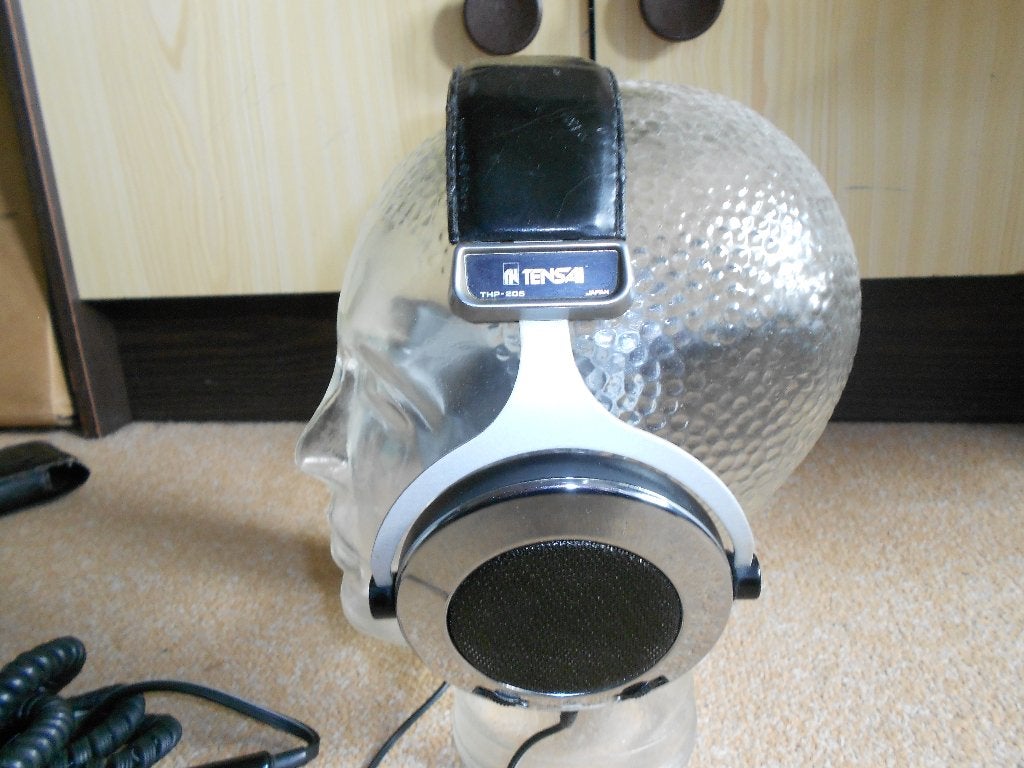 Tensai THP-205 vintage koptelefoon, Audio, Tv en Foto, Overige merken, Gebruikt, Zilver, On-ear