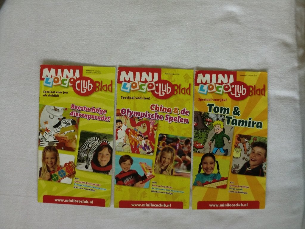 3 geniete boekjes van de mini loco club van 2007/2008, Kinderen en Baby's, Speelgoed | Educatief en Creatief, Ophalen of Verzenden