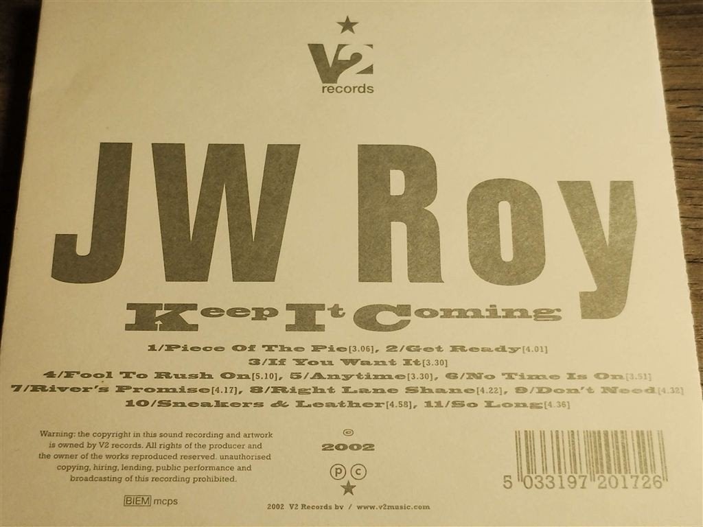 JW Roy – Keep It Coming, Cd's en Dvd's, Ophalen of Verzenden, Zo goed als nieuw, Folk