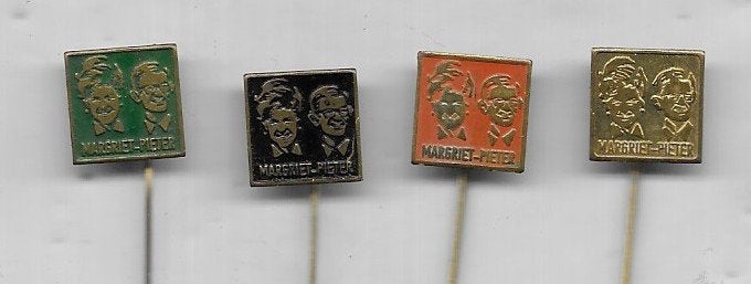 KONINKLIJK HUIS MARGRIET EN PIETER SPELDEN, Ophalen of Verzenden, Gebruikt, Merk, Speldje of Pin