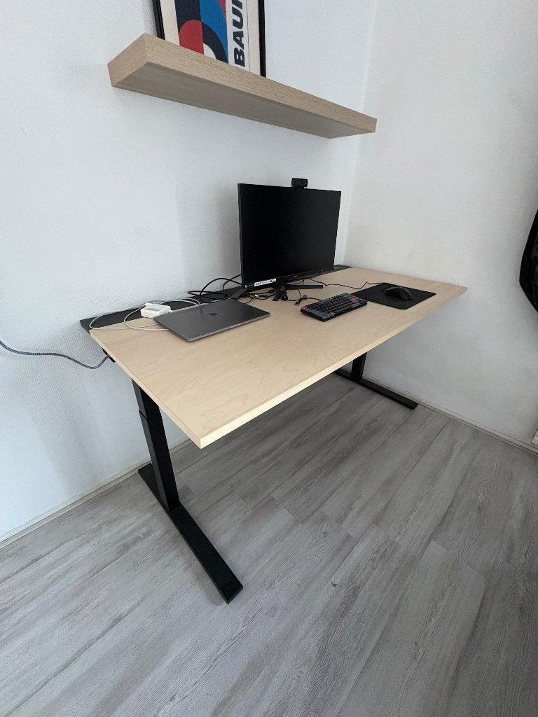 MITTZON Bureau 160x80 (niet elektrisch), 160 cm, Hout, Zo goed als nieuw, IKEA