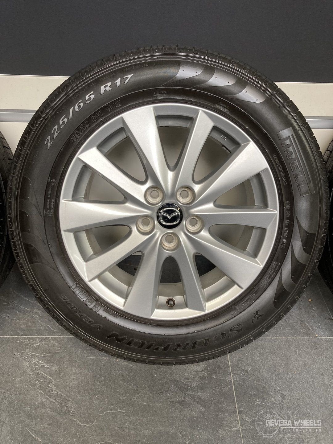 17” originele Mazda CX5 velgen + zomerbanden 5x114.3 9965617, Gebruikt, -, -, Banden en Velgen