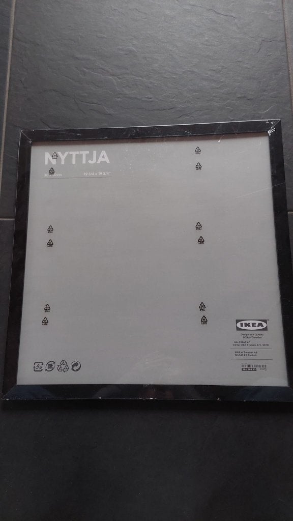 Fotolijst Ikea NYTTJA zwart 50 x 50 - nieuw, Hout, Overige typen, Nieuw, Ophalen of Verzenden