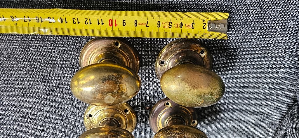 Zware massief koperen deurknoppen., Ophalen of Verzenden