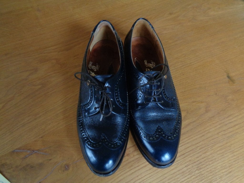 Greve leren dames brogues:mt 37.5 E (4.5 E), Blauw, Ophalen of Verzenden, Zo goed als nieuw, Greve