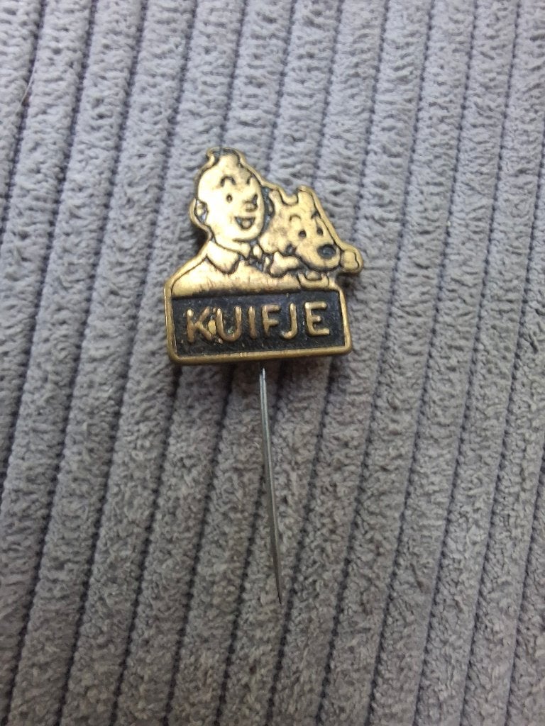speld Kuifje, Verzamelen, Speldjes, Pins en Buttons, Gebruikt, Speldje of Pin, Figuurtje, Verzenden