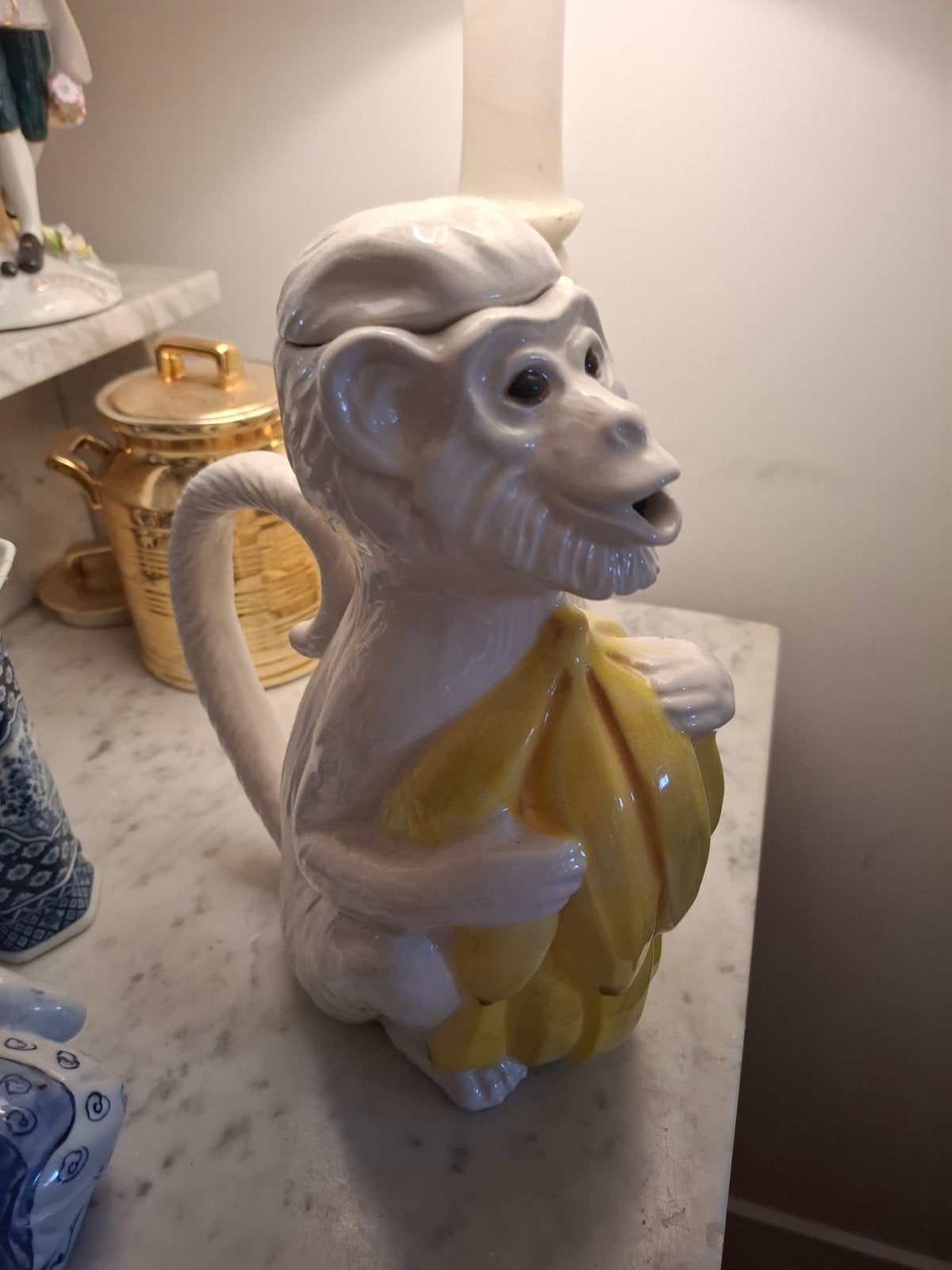 Kan &Klevering aap met bananen, Antiek en Kunst, Ophalen of Verzenden