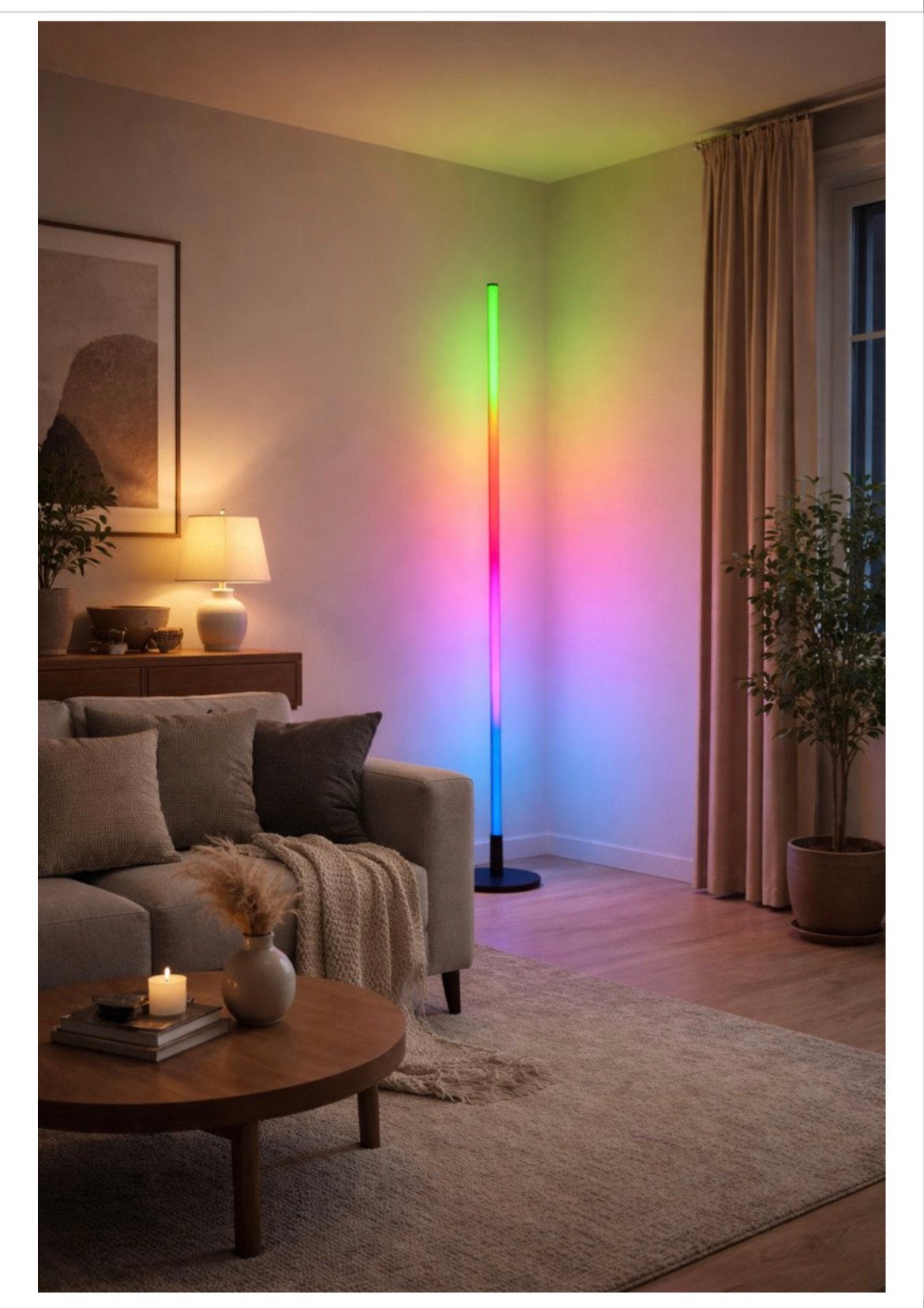 Philips Ambient vloerlamp 140 cm - Inclusief Remote, Ophalen of Verzenden, Gebruikt, Metaal, 100 tot 150 cm