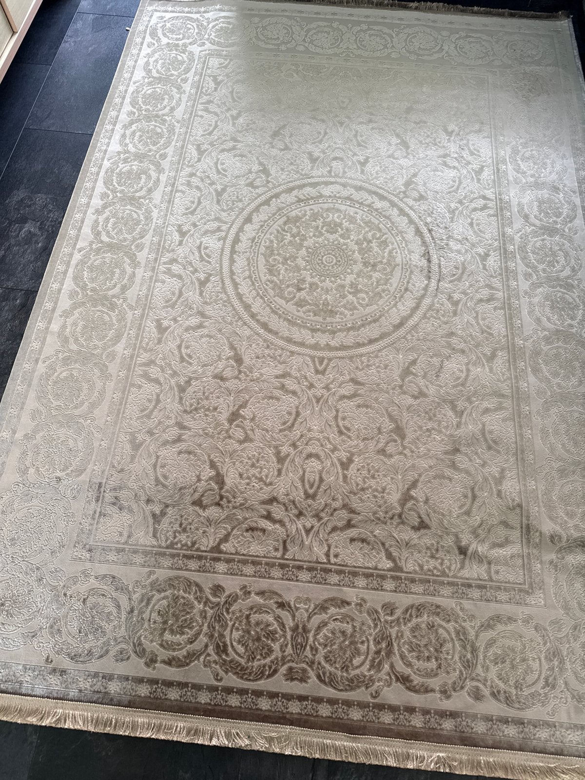 Madame Coco tapijt - Elegant en comfortabel, 100 tot 150 cm, Beige, Ophalen of Verzenden, Zo goed als nieuw