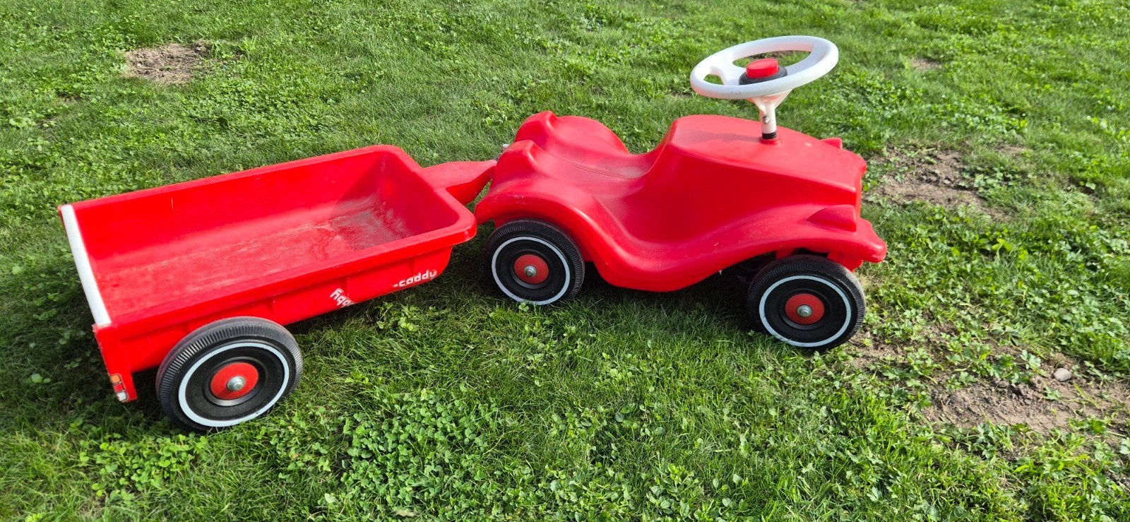 Rode loopauto met aanhanger - Big Bobby Car, Ophalen, Gebruikt, Loopvoertuig