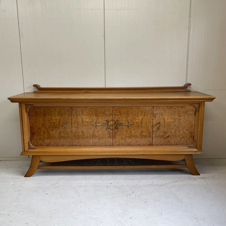 Waanzinnig mooi vintage Art Deco dressoir jaren 30 wandkast, Huis en Inrichting, Ophalen, Onbekend, Met lade(s), 200 cm of meer