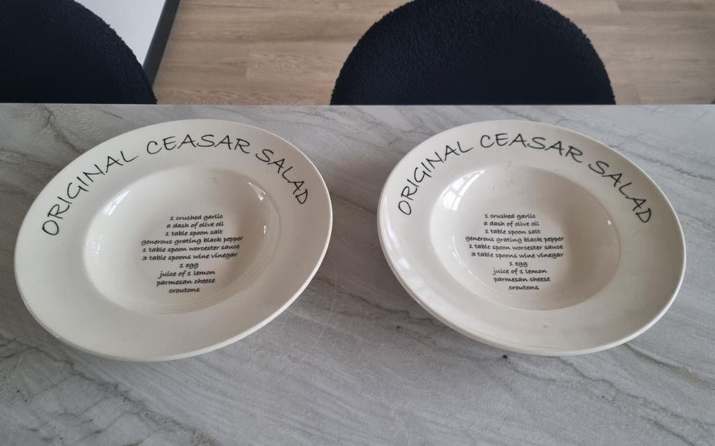 Rivièra Maison 2x salade borden, Ophalen of Verzenden, Zo goed als nieuw, Bord(en), Overige stijlen