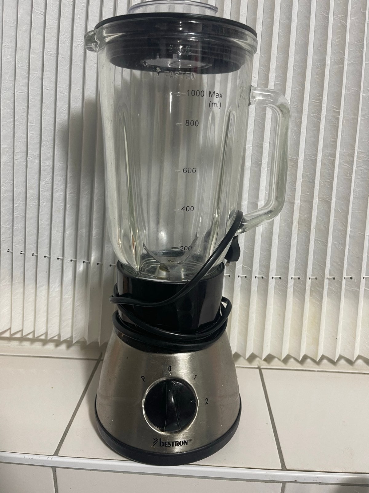 Bestron Blender - 1000ml Glazen Kan, Witgoed en Apparatuur, Blenders, Ophalen of Verzenden, Gebruikt, Blender