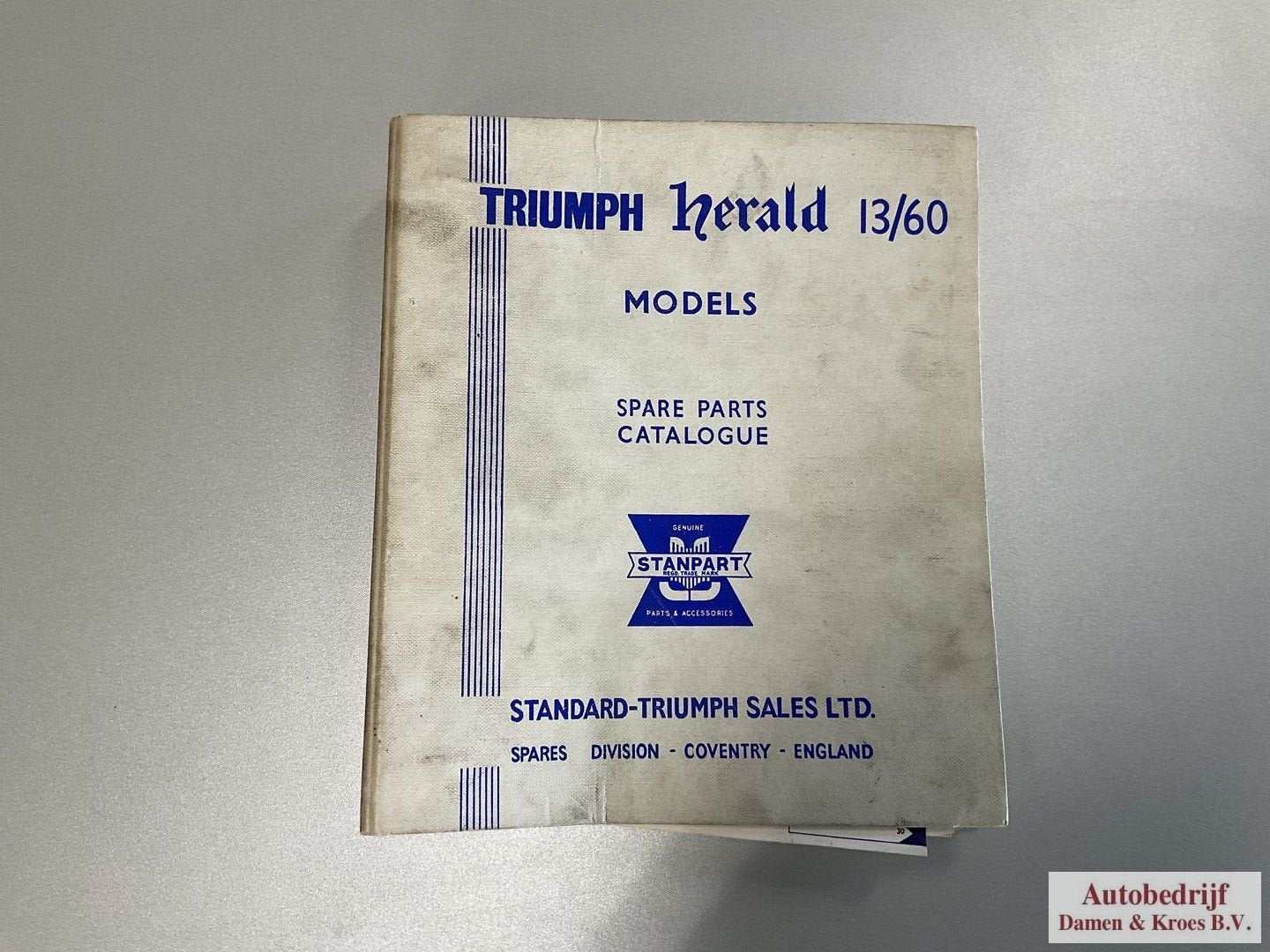 Spare Parts Catalogue Triumph Herald 13/60 Models 517056, Auto diversen, Ophalen of Verzenden