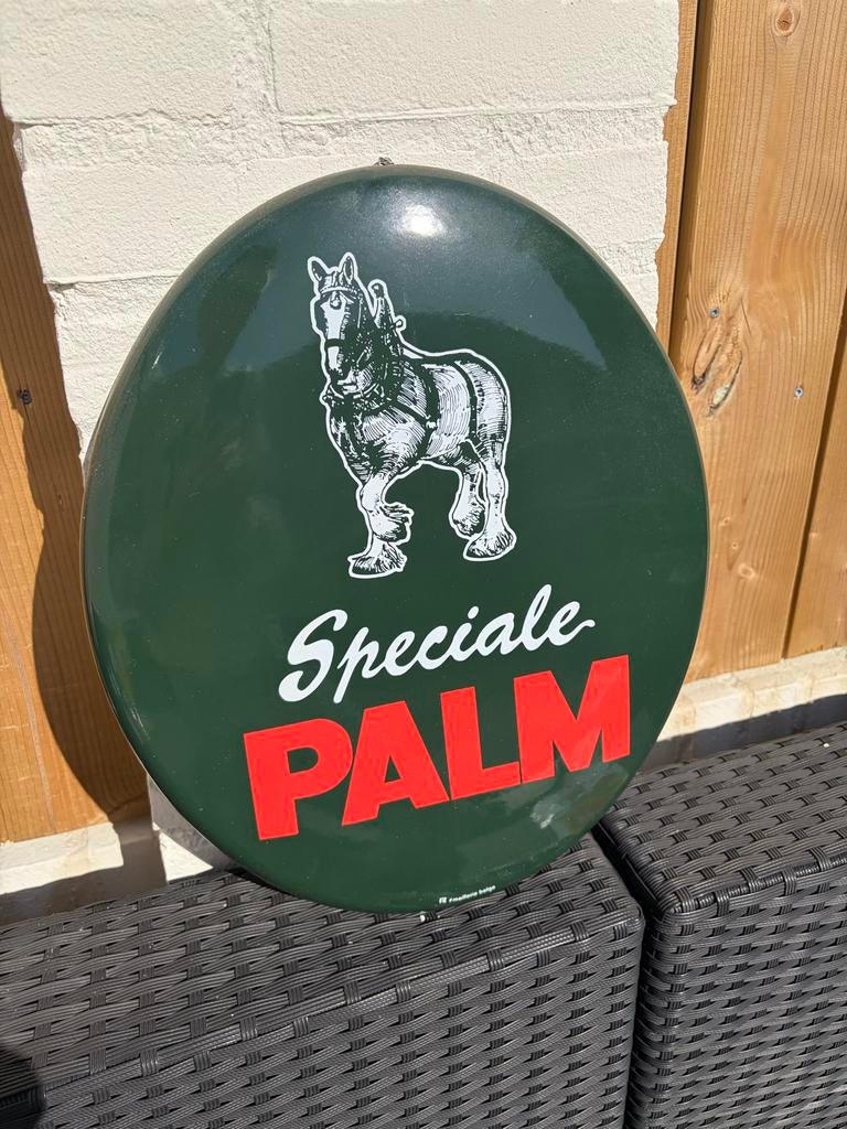 Emaille Palm bord, Ophalen of Verzenden