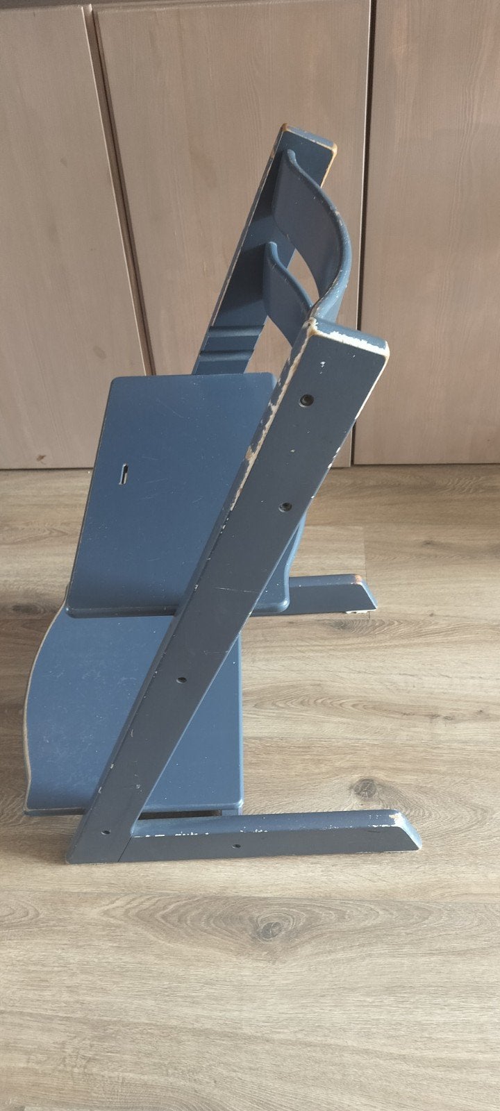 Stokke Tripp Trapp Donkerblauw Originele Lak & Sticker, Kinderen en Baby's, Kinderstoelen, Ophalen, Gebruikt, Meegroeistoel