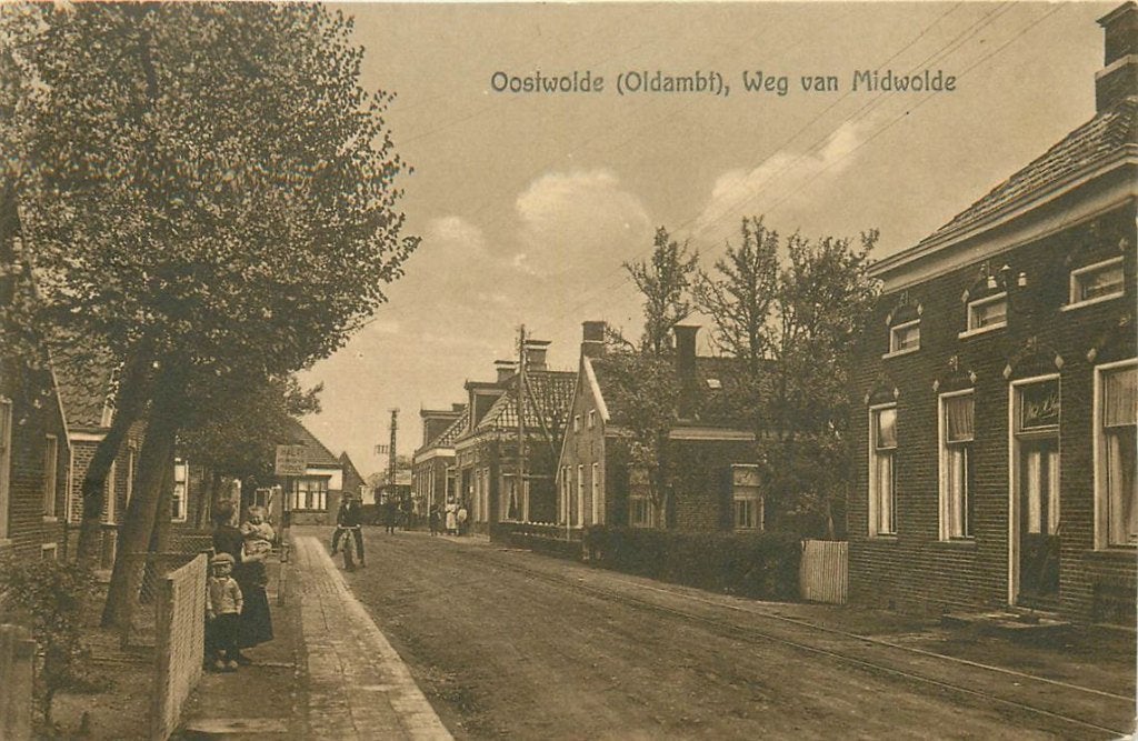 701-154-047 Oostwold (O) Weg naar Midwolda, Verzenden, Voor 1920, Groningen