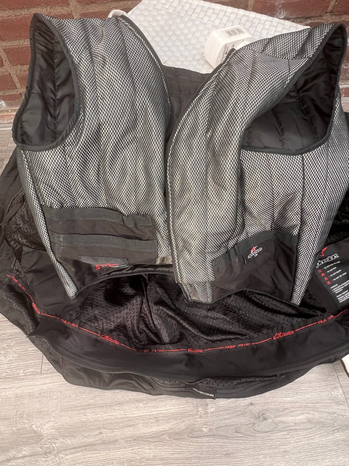 Alpinestars Leren Motorjas Zwart/Wit, Ophalen, Tweedehands, Heren, Jas | leer