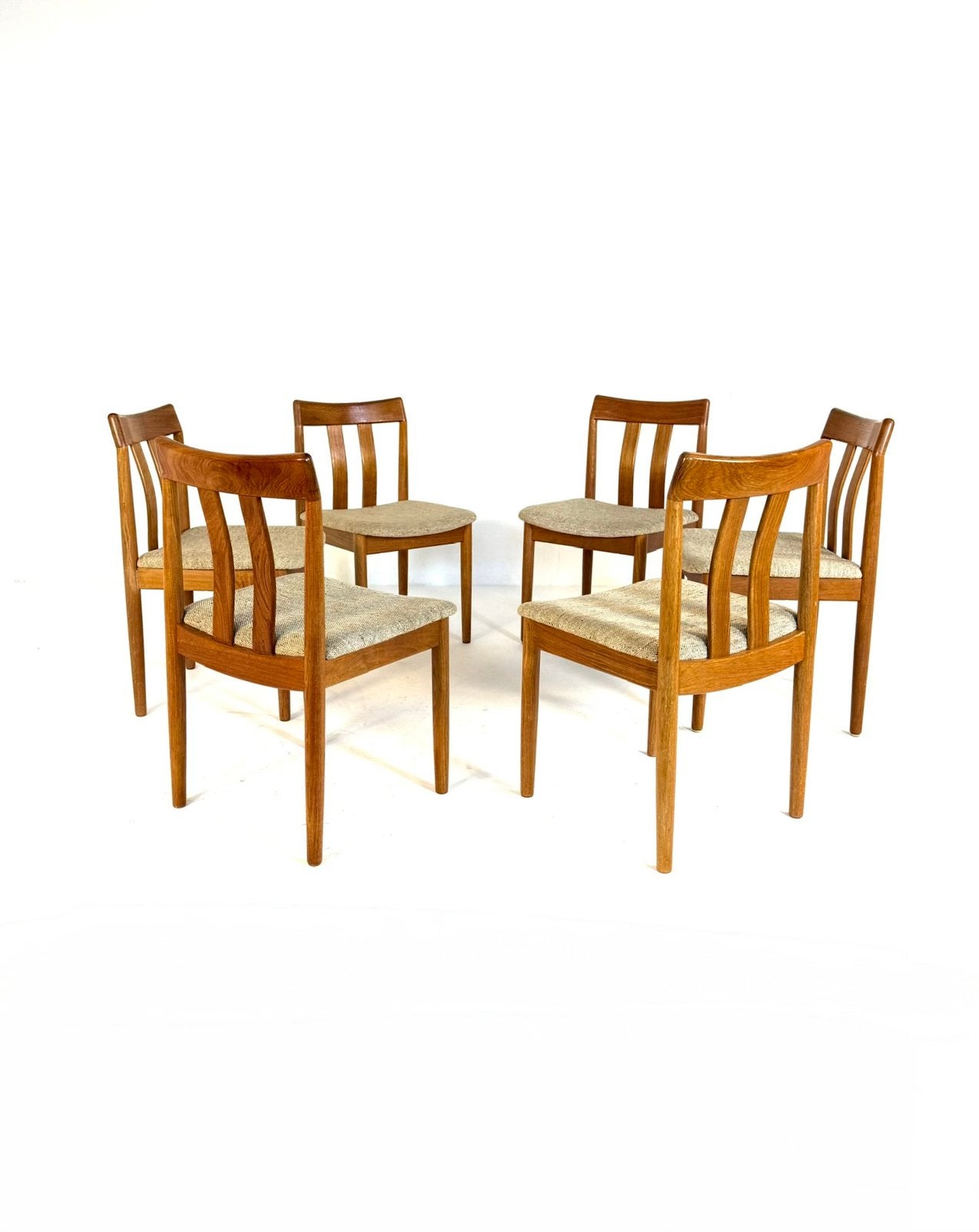 6x vintage eetkamerstoelen, Vamdrup Stolefabrik ‘60, Huis en Inrichting, Stoelen, Vamdrup Stolefabrik, Ophalen of Verzenden, Zo goed als nieuw