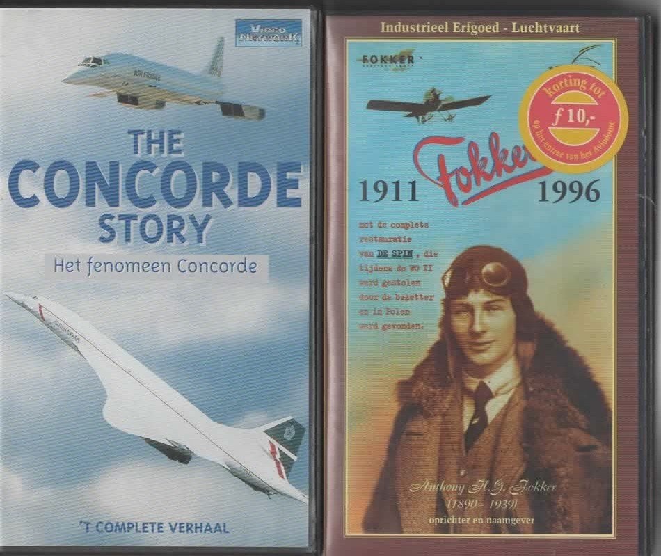 6x Luchtvaart video., Gebruikt, Alle leeftijden, Ophalen of Verzenden, Documentaire