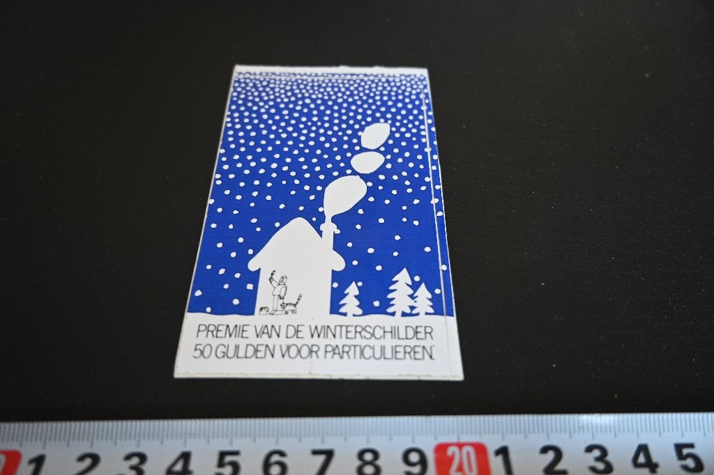 sticker premie van de winterschilder 50 gulden voor particul, Ophalen of Verzenden, Zo goed als nieuw