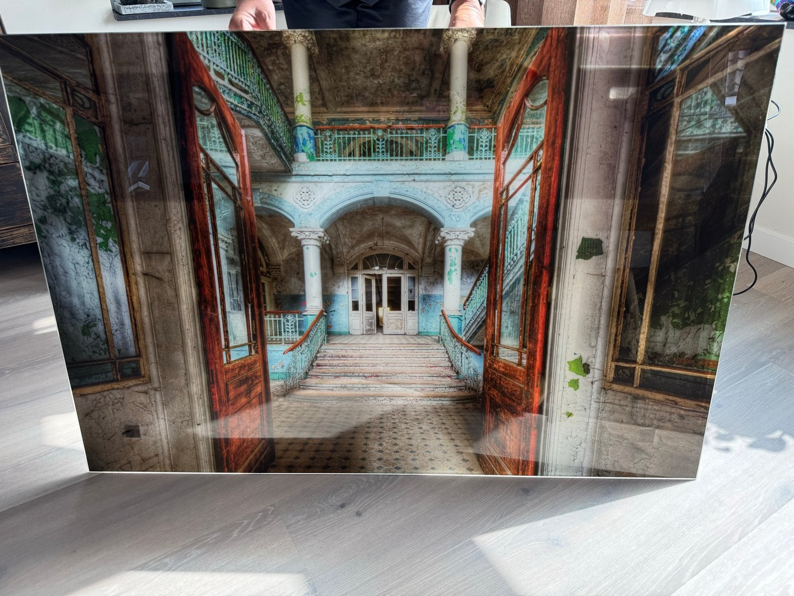 Prachtige schilderij op glasplaat van verlaten gebouw, Ophalen, Foto, Fotografie, Origineel
