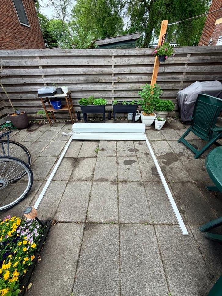 Rolluik 190x228 cm, Doe-het-zelf en Verbouw, Rolluiken, Ophalen, Gebruikt, 200 cm of meer, Wit