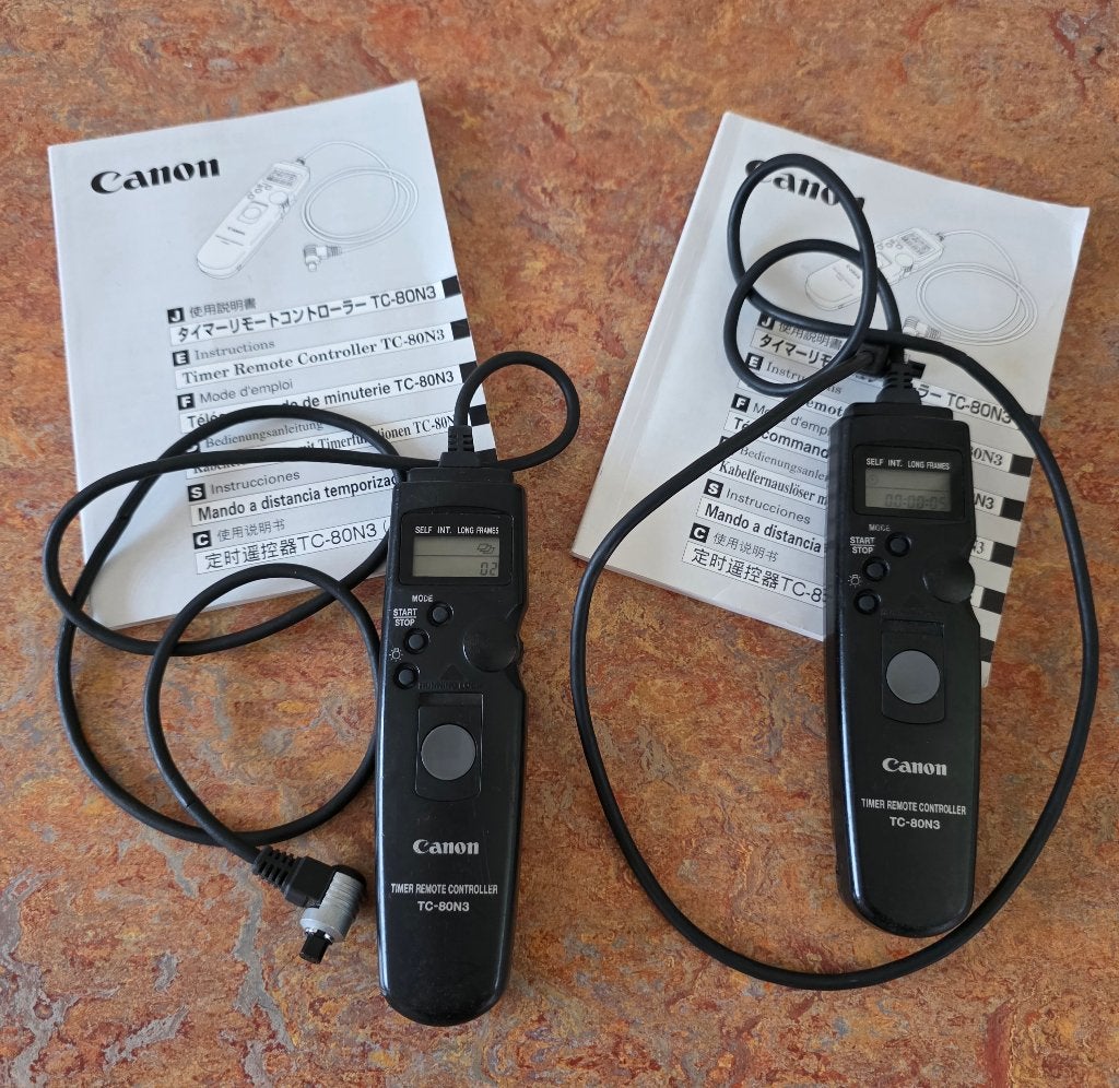2x Canon Timer Remote Controller TC-80N3, Ophalen of Verzenden, Gebruikt