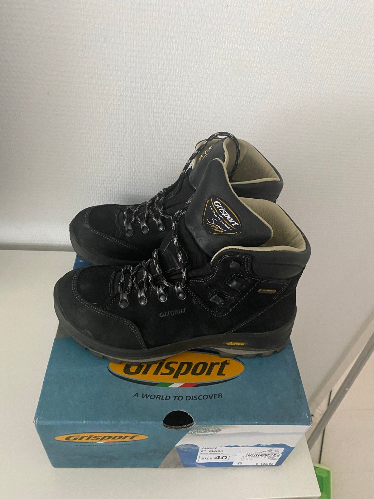 Grisport Anden wandelschoenen - Maat 40 - Zwart, Ophalen of Verzenden, Zo goed als nieuw, Schoenen