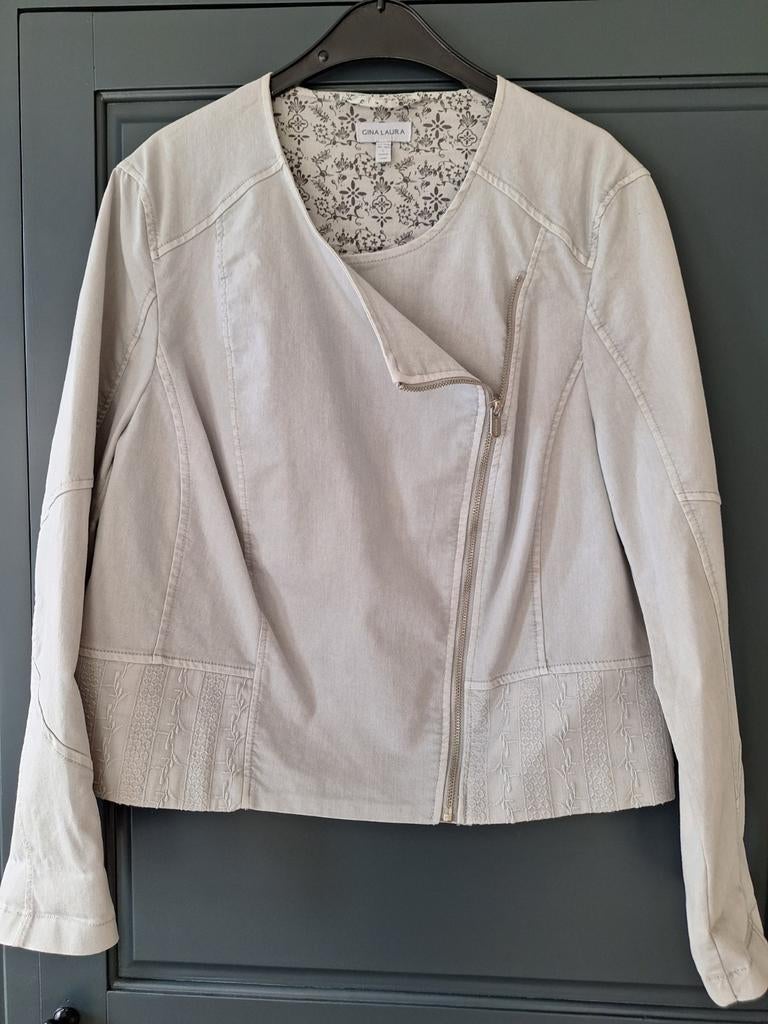 Gina Laura - Blazer - Kort Grijs Jasje, Ophalen of Verzenden, Zo goed als nieuw, Grijs