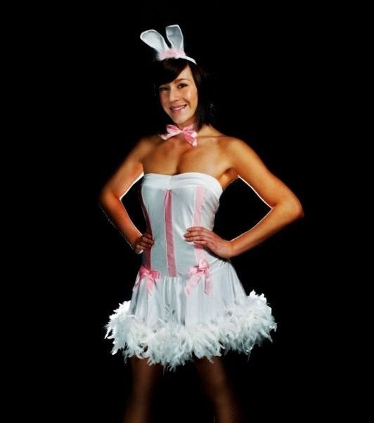 Super luxe nieuw 4 delig Bunny outfit Mt M, Ophalen of Verzenden, Nieuw, Maat 38/40 (M), Carnaval