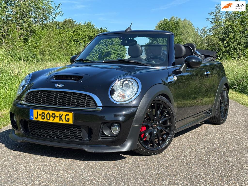 Mini Mini Cabrio 1.6 John Cooper Works 211 Pk/Leder/Navi/18', Auto's, Voorwielaandrijving, Euro 5, 15 km/l, Gebruikt