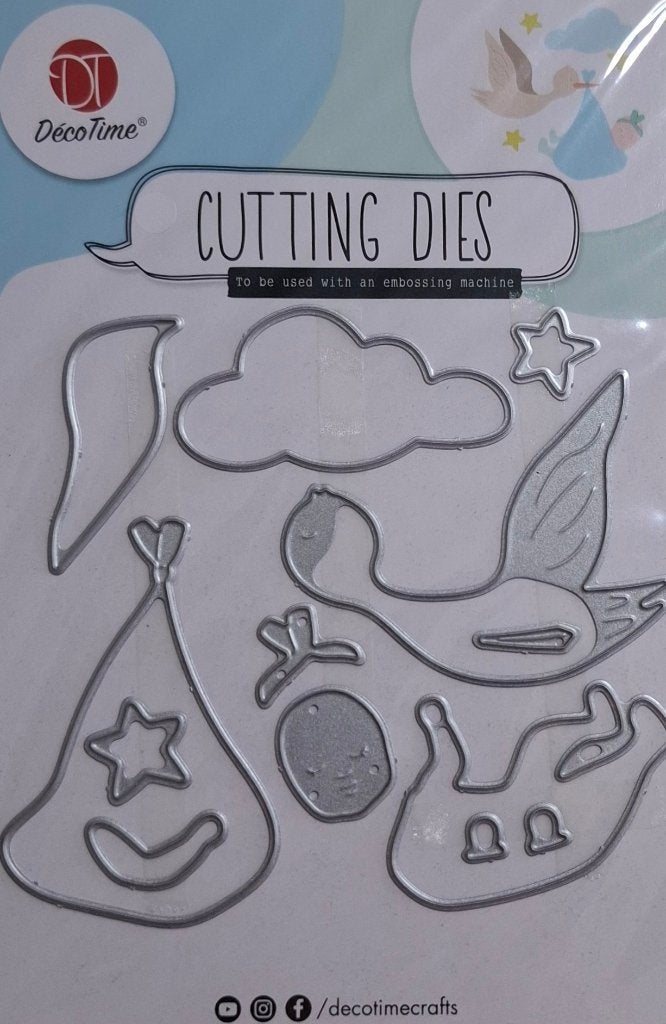 Snijmal 01 Embossing Baby Ooievaar - NIEUW, Onbekend, Nieuw, Ophalen of Verzenden, Pons of Mal