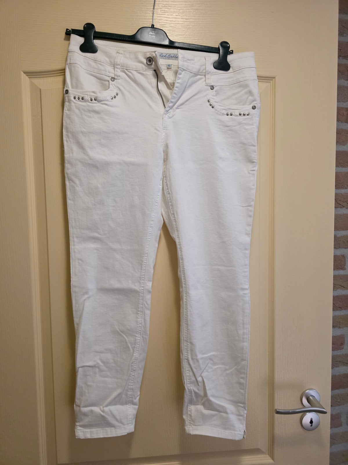 Red Button Witte Driekwart Jeans Maat 40, Kleding | Dames, Maat 38/40 (M), Wit, Ophalen of Verzenden, Driekwart