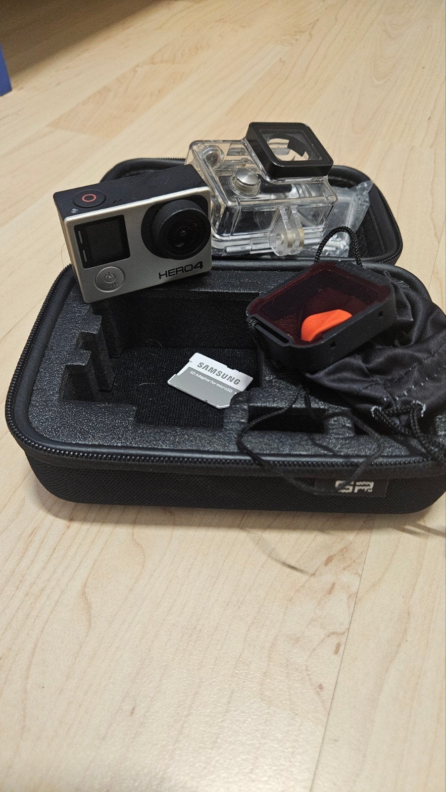 GoPro Hero 4 met onderwaterhuis en roodfilter, Audio, Tv en Foto, Actiecamera's, Ophalen of Verzenden, Gebruikt, GoPro