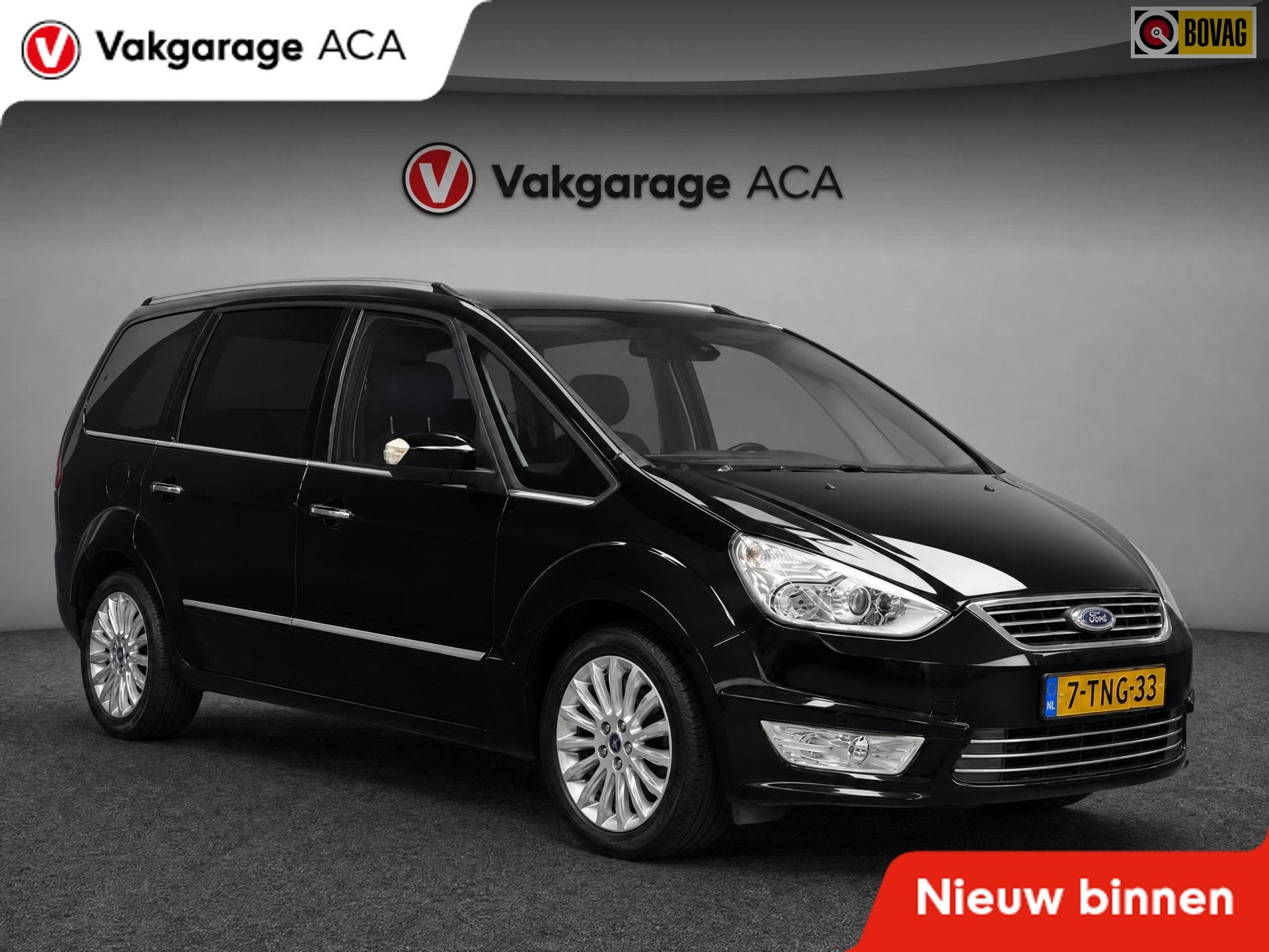 Ford Galaxy 1.6 SCTi Platinum // 7-PERS // PANO // TREKHAAK, Voorwielaandrijving, Gebruikt, Zwart, 4 cilinders