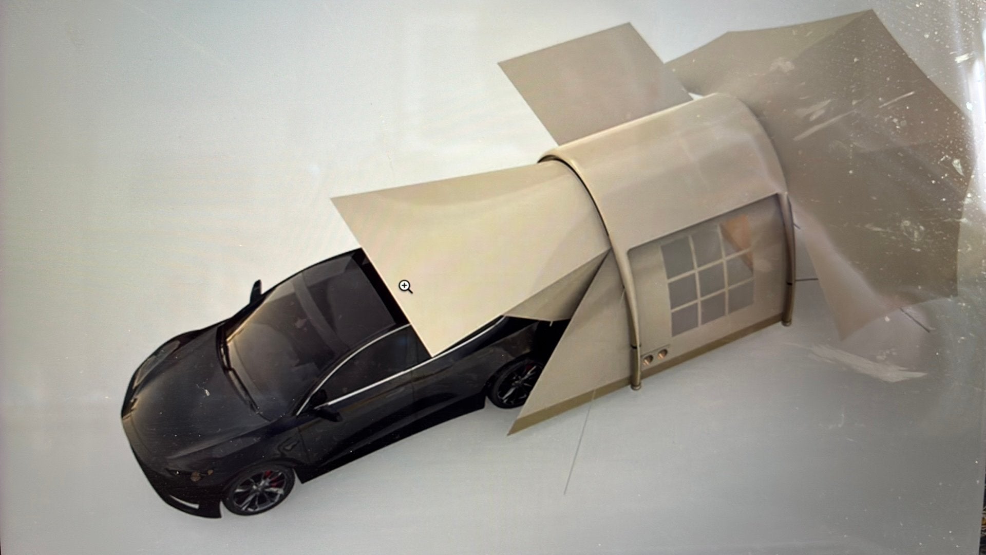 Kampeertent voor Tesla Model Y van dupont