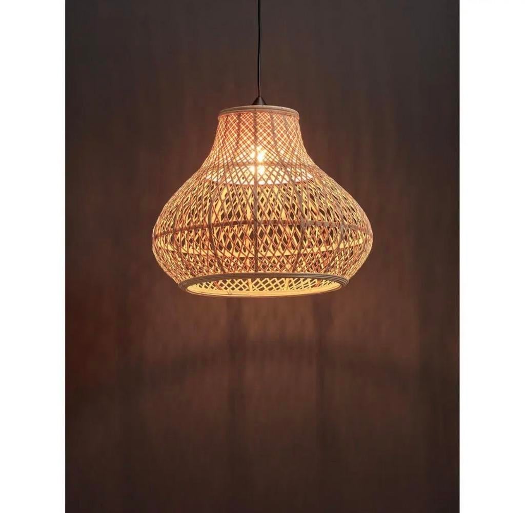 Brisa Naturel Bamboe Lampenkap kwantum, Ophalen, 25 tot 50 cm, Beige, Rond