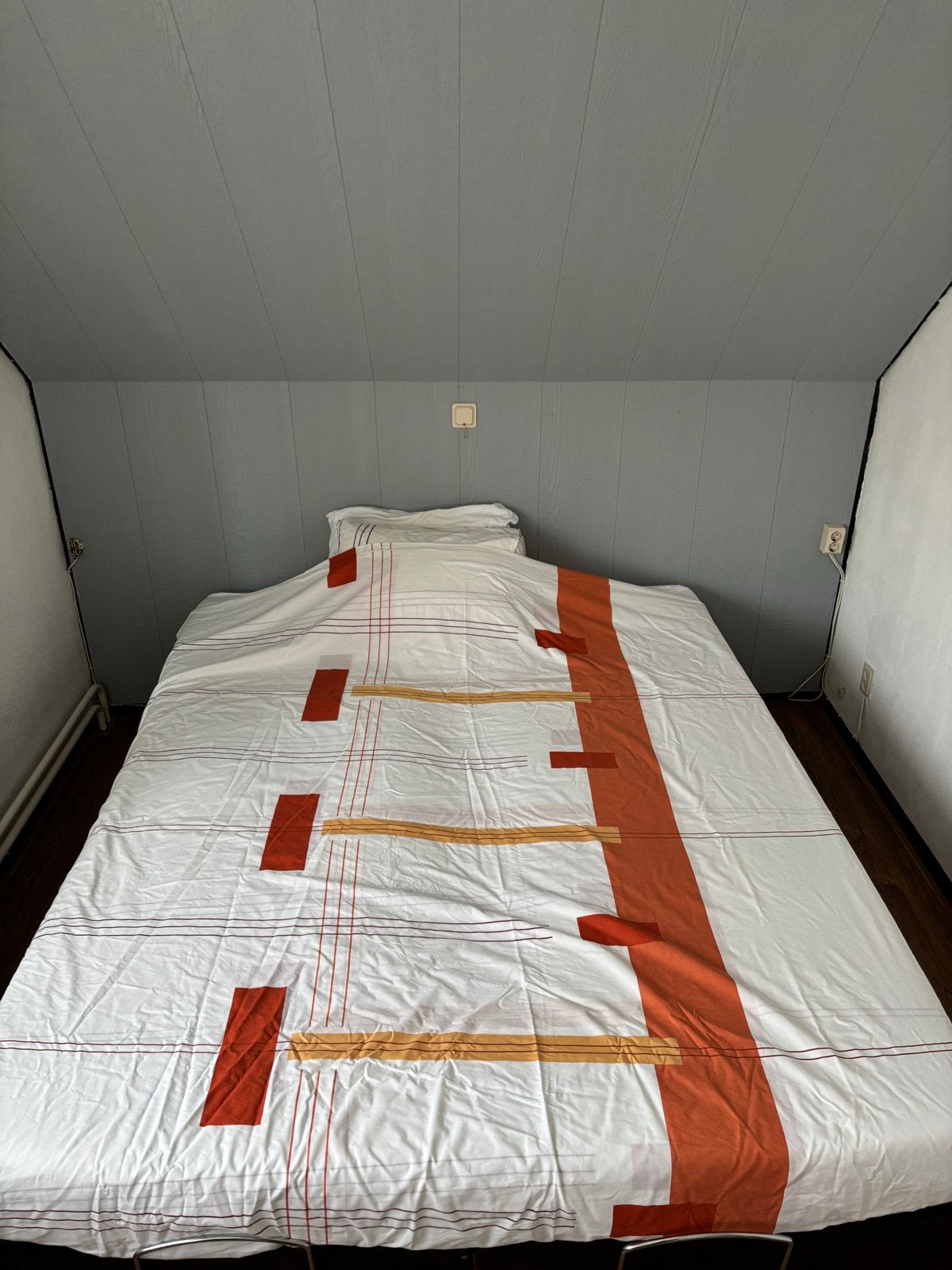 Tweepersoonsbed 210x180 cm, Huis en Inrichting, Ophalen, Gebruikt, Bruin, 210 cm