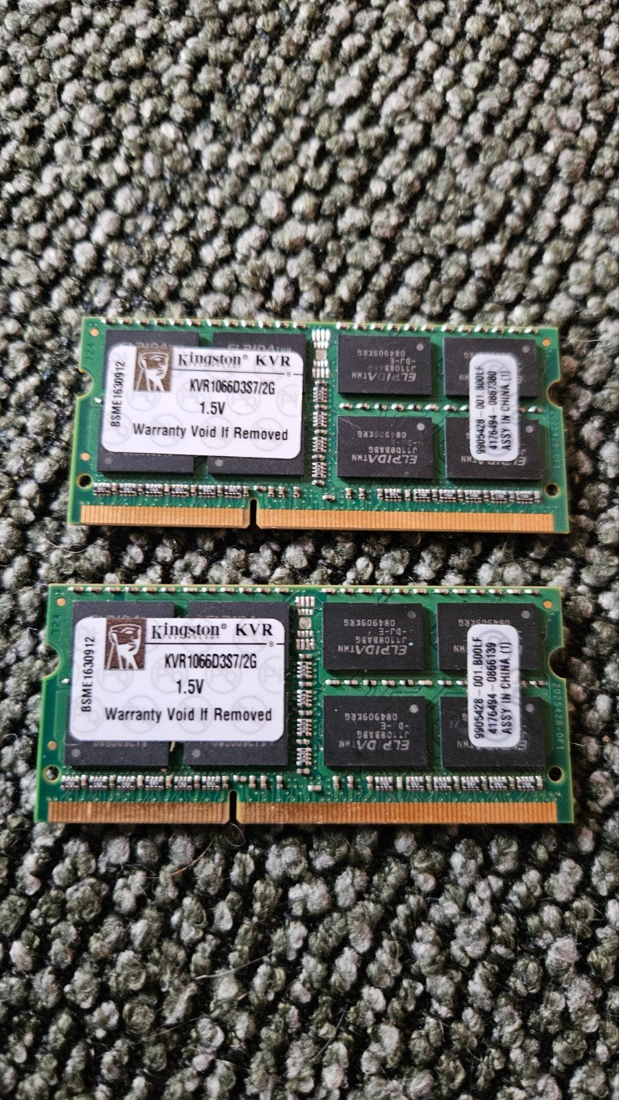 Kingston KVR DDR3 RAM Geheugen 2x2GB (4GB totaal), Gebruikt, Server, DDR3, Ophalen of Verzenden
