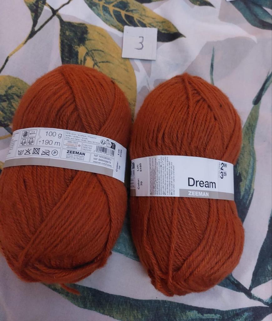 2 bollen wol terracotta (Dream), Ophalen of Verzenden, Nieuw, Breien of Haken, Wol of Garen