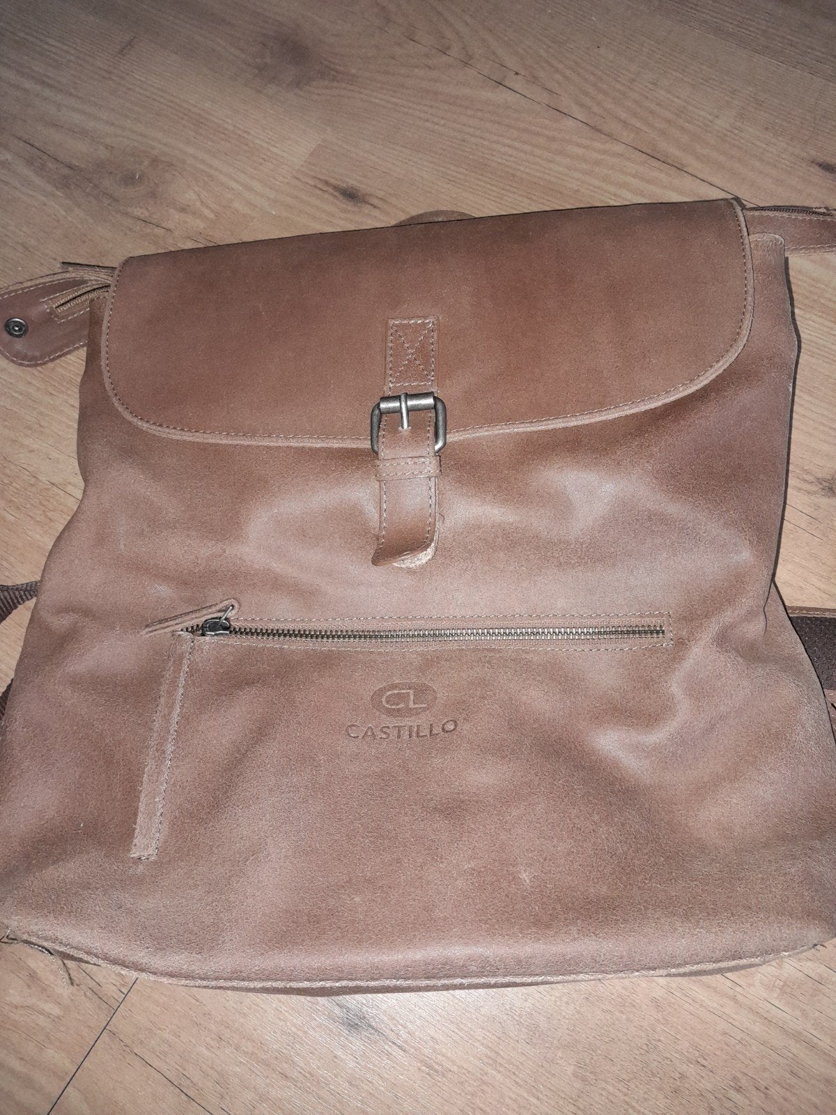 bruine rugzak met laptopvak, Sieraden, Tassen en Uiterlijk, Ophalen of Verzenden, Zo goed als nieuw, Overige merken, 30 tot 45 cm