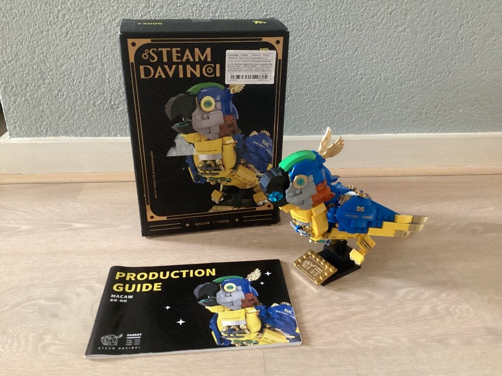 Steam Davinci bouwpakket papegaai, Ophalen of Verzenden, Zo goed als nieuw, Inclusief instructies, Complete set