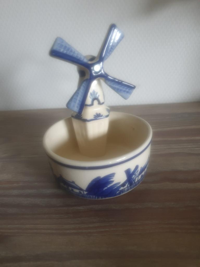 Delfts Blauw Molentje Souvenir - Draaiende Wieken, Verzamelen, Overige Verzamelen, Gebruikt, Ophalen of Verzenden