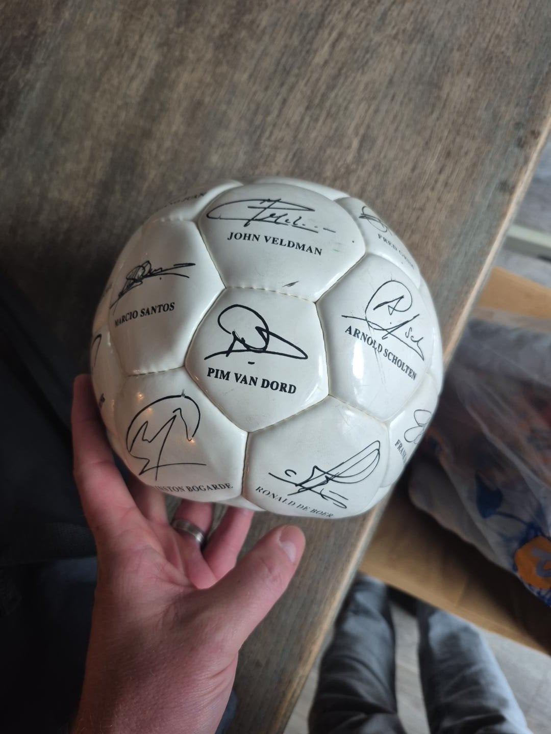 Gesigneerde Ajax-voetbal jaren 90 – ABN AMRO, Maat XL, Ophalen of Verzenden, Bal