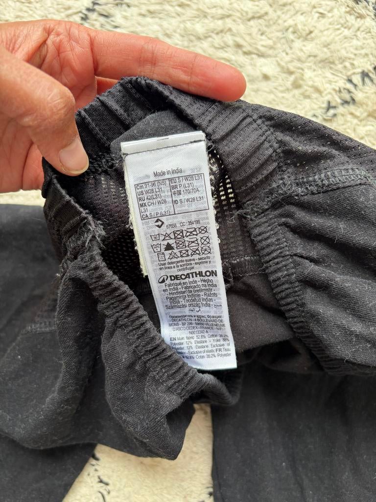 Zwarte Decathlon zwangerschapslegging maat S, Kleding | Dames, Sportkleding, Zo goed als nieuw, Zwart, Ophalen of Verzenden