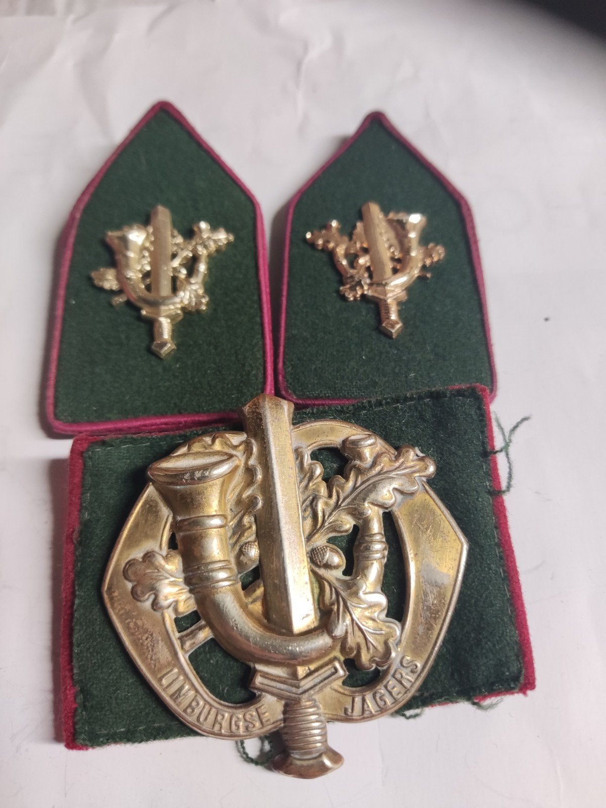 Setje BLJ, dunne oogjes, Ophalen of Verzenden, Landmacht, Nederland, Embleem of Badge